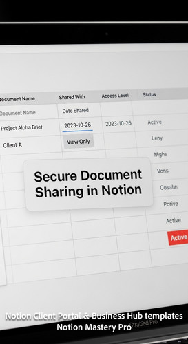 2 Closeup of a MacBook Pro screen displaying a structured Notion document sharing tracker with semit.jpg