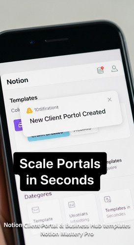 20 Closeup of a smartphone notification New Client Portal Created over a Notion Templates background.jpg