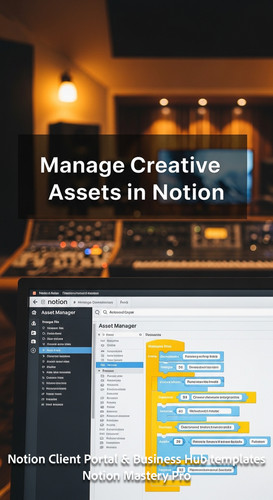 21 Blurred background of a highend studio foreground monitor showing a Notion Asset Manager Overlay .jpg