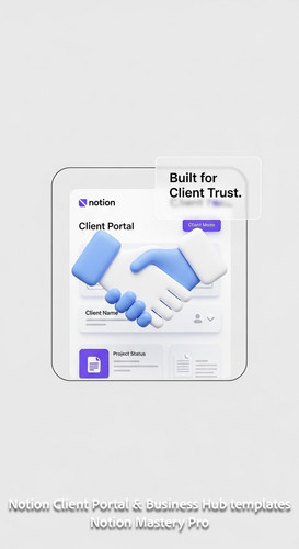 22 Minimalist 3D icon of a handshake inside a digital frame showing a Notion Client Portal UI Overla.jpg