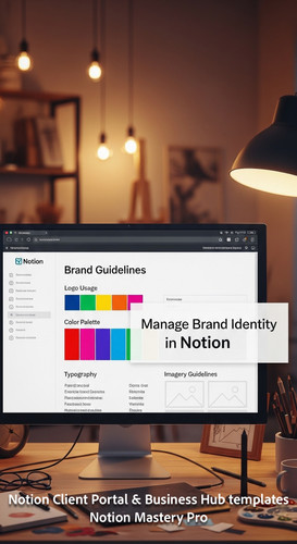 29 Blurred background of a creative studio foreground monitor showing a Notion Brand Guidelines port.jpg