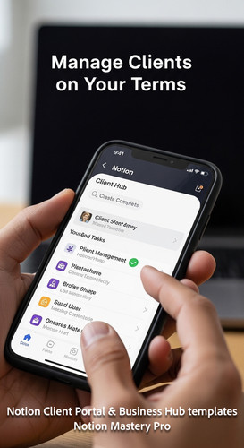 36 Closeup of a hand checkmarking a task in a Notion Client Hub mobile app Overlay Manage Clients on.jpg