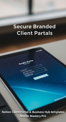 37 Closeup of a Client Access login screen mockup designed in Notion style on a tablet Overlay Secur.jpg