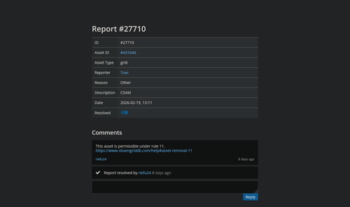 Screenshot 2026 03 24 at 22 50 59 Report #27710 SteamGridDB