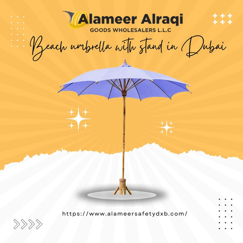 Beach umbrella with stand in Dubai.jpg