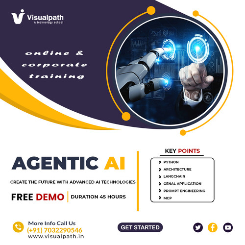 Visualpath offers the Best Agentic AI Course Online with hands-on projects and expert guidance. Join our Agentic AI Training in Hyderabad with corporate training and global sessions. This Agentic AI Training teaches you to build smart AI systems and boost your AI career. Call +91-7032290546.
WhatsApp: https://wa.me/c/917032290546
 Website: https://www.visualpath.in/agentic-ai-online-training.html
Blog: https://visualpathblogs.com/category/agentic-ai/