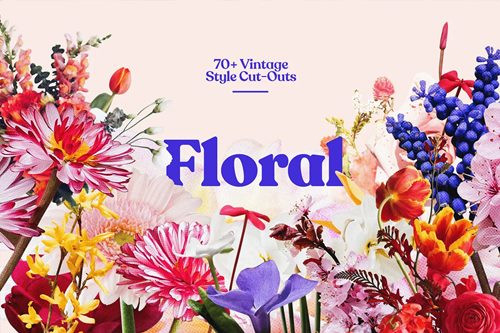 70+ Vintage Floral Cut-Outs