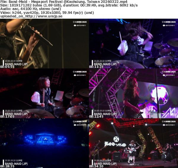 BAND-MAID – Megaport Festival @Kaohsiung, Taiwan 2026.03.22