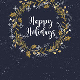 Happy Holidays poster Made with PosterMyWall