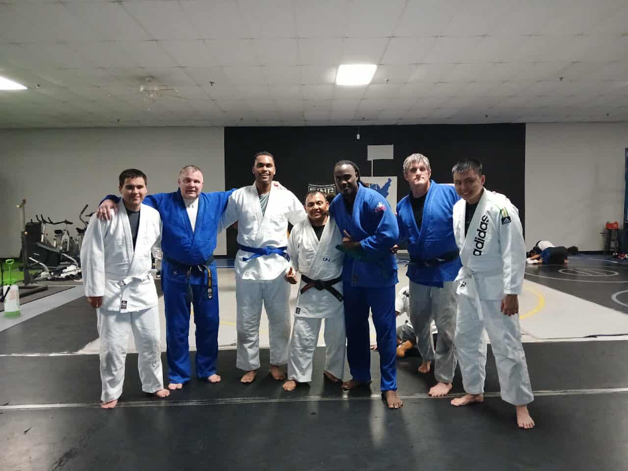 Sensei Travis coaching Judo students during class