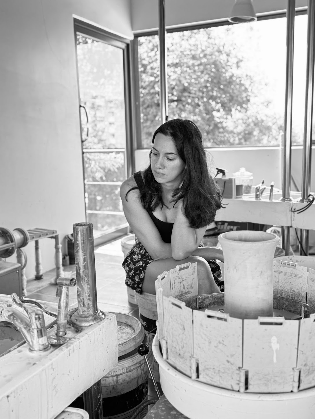 A quiet moment in the studio