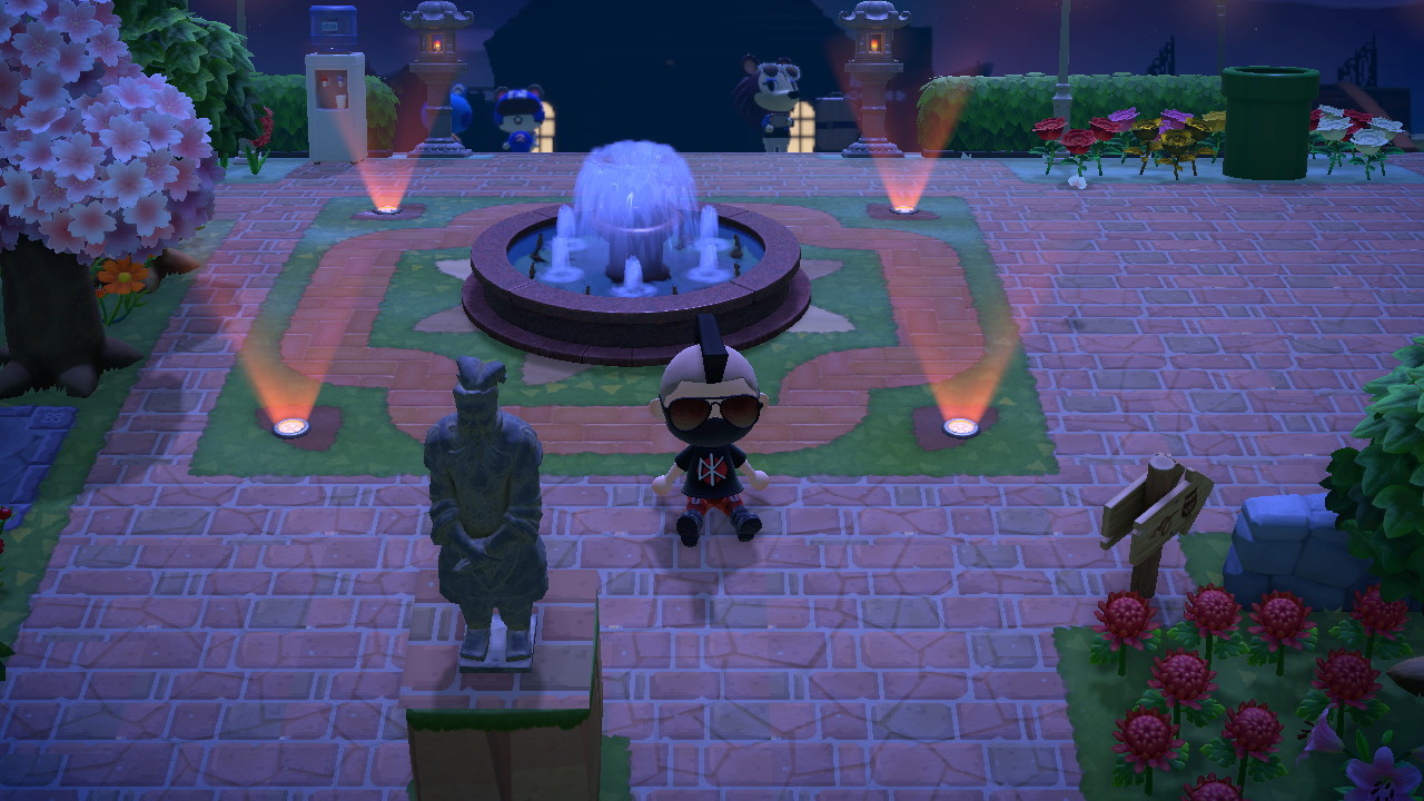 My new fountain square : r/AnimalCrossing