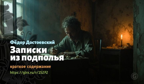 Читать краткий пересказ романа Фёдора Достоевского «Записки из подполья». Записки из подполья, Досто.jpg