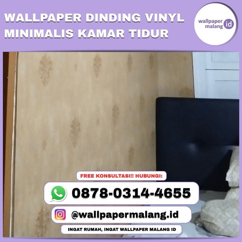 Wallpaper dinding vinyl minimalis kamar tidur.jpg
