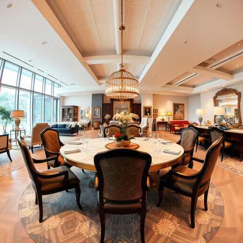 Luxury furniture showroom with elegant dining tables and chairs.jpg