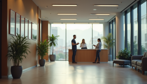 Helper agency reception area with staff ready to assist.png