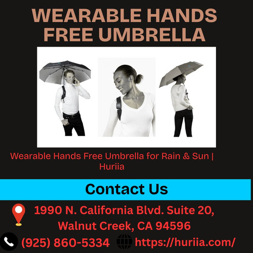 Wearable Hands Free Umbrella for Rain & Sun  Huriia.jpg