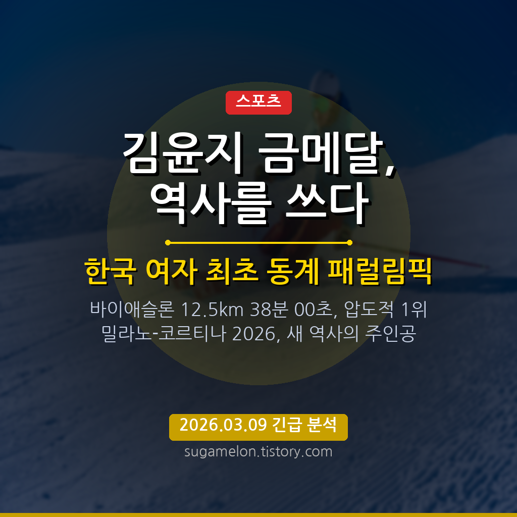 김윤지 동계 패럴림픽 금메달 썸네일