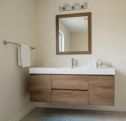 painted bathroom after replacing vanity.webp