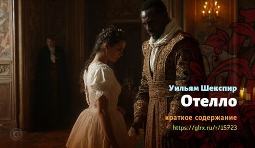 Читать краткий пересказ поэмы Вильяма Шекспира «Отелло». Отелло, Шекспир, краткое содержание Уильям .jpg