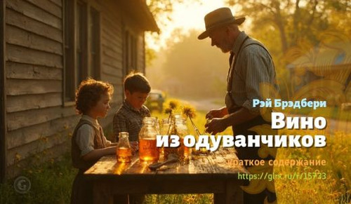 Читать краткий пересказ романа Рэя Брэдбери «Вино из одуванчиков». Вино из одуванчиков, Рэй Брэдбери.jpg