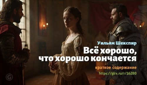 Читать краткий пересказ пьесы Уильяма Шекспира «Всё хорошо, что хорошо кончается». Шекспир, краткое .jpg
