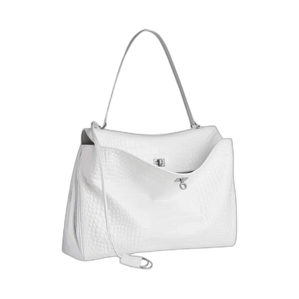 Balenciaga Rodeo Large Handbag Crocodile Embossed