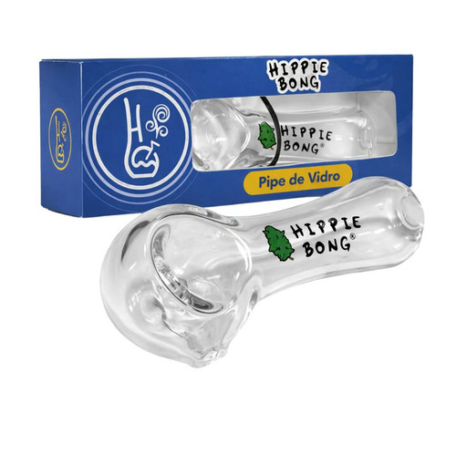 Pipe de vidro Hippie Bong Transparente 06mm Unidade (2)