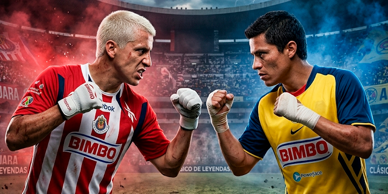 Bofo Bautista RETA A GOLPES a exjugador del Club América en partido de Leyendas