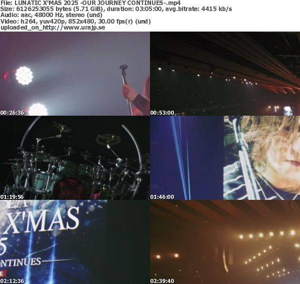 LUNA SEA – LUNATIC X’MAS 2025 -OUR JOURNEY CONTINUES- (ZAIKO Channel 2026.03.12)