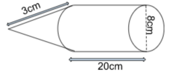 Pencil shaped solid diagram