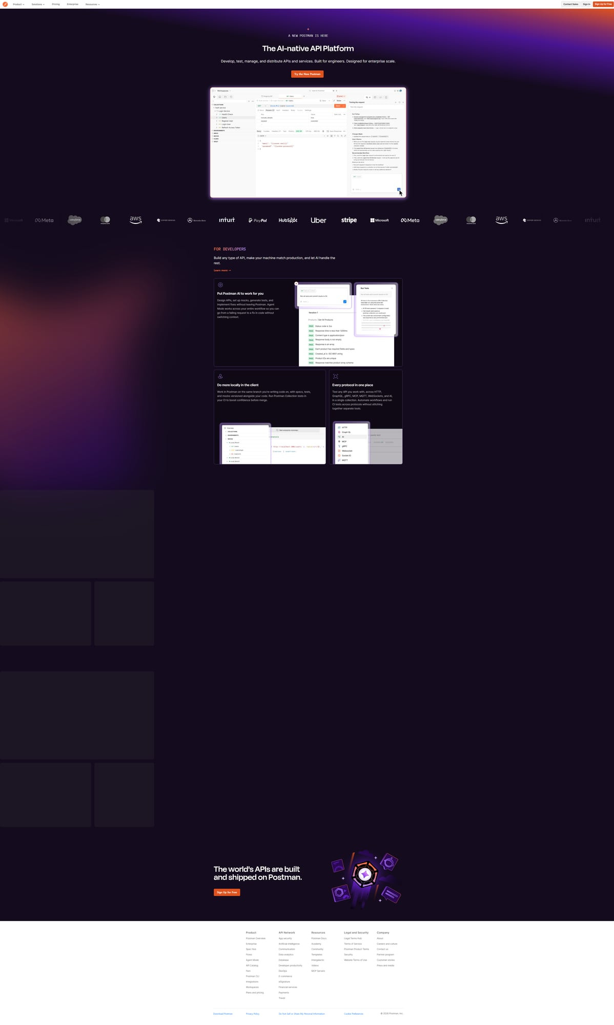 Postman 공식 홈페이지