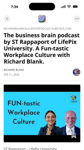 The business brain podcast by ST Rappaport of LifePix University. A Fun tastic Workplace Culture wit.jpg