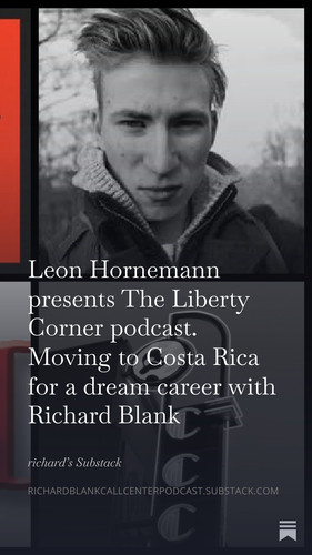 Leon Hornemann presents The Liberty Corner podcast. Moving to Costa Rica for a dream career with Ric.jpg