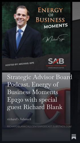 Strategic Advisor Board Podcast. Energy of Business Moments Ep230 with special guest Richard Blank (.jpg