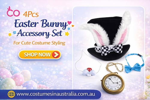 4Pcs Easter Bunny Accessory Set For Cute Costume Styling.jpg