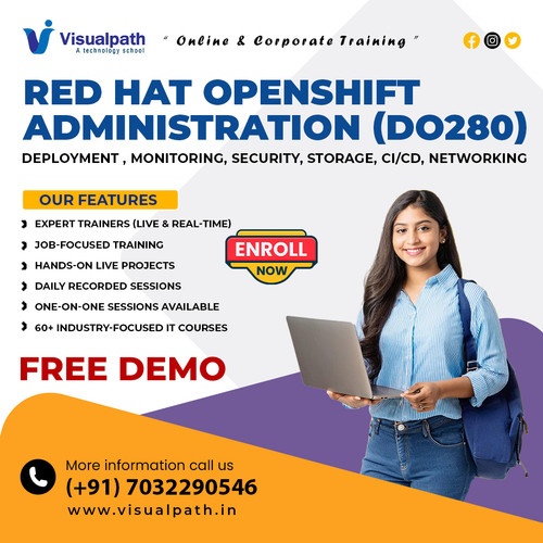 Visualpath provides OpenShift Training In Ameerpet to help learners understand container platforms and DevOps workflows. OpenShift Training Institute Hyderabad explains Kubernetes architecture and deployments clearly. OpenShift Training In Bangalore helps build practical knowledge. Learn from expert trainers for better understanding. Training available in India, USA, UK, Canada, Dubai, Australia, and globally. Call +91-7032290546

Website: https://www.visualpath.in/openshift-online-training.html 
WhatsApp: https://wa.me/c/917032290546
Visit Blog:https://visualpathblogs.com/openshift/