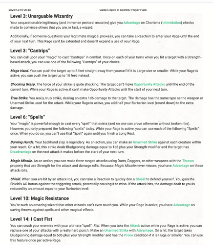Barbarian Path of the Muscle Wizard Page Two.png