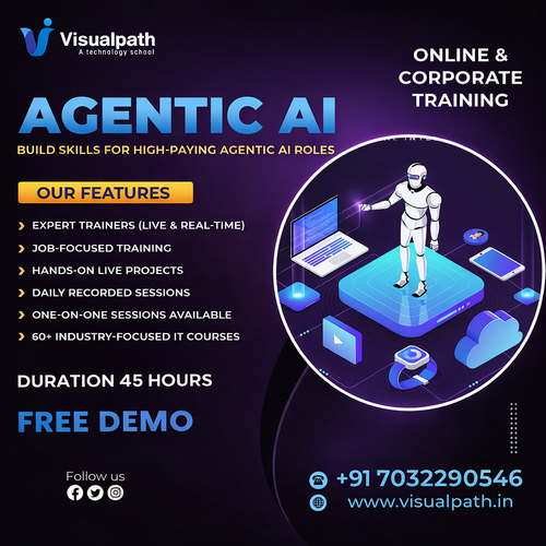 Visualpath offers a well-structured Agentic AI Course Online designed for practical learning. Our Agentic AI Training in Hyderabad helps global learners gain real-world AI knowledge through expert guidance and interactive sessions. This Agentic AI Training supports consistent learning and clear understanding of modern AI concepts. ☎️ Call +91-7032290546 
 WhatsApp: https://wa.me/c/917032290546
 Website: https://www.visualpath.in/agentic-ai-online-training.html
Blog: https://visualpathblogs.com/category/agentic-ai/