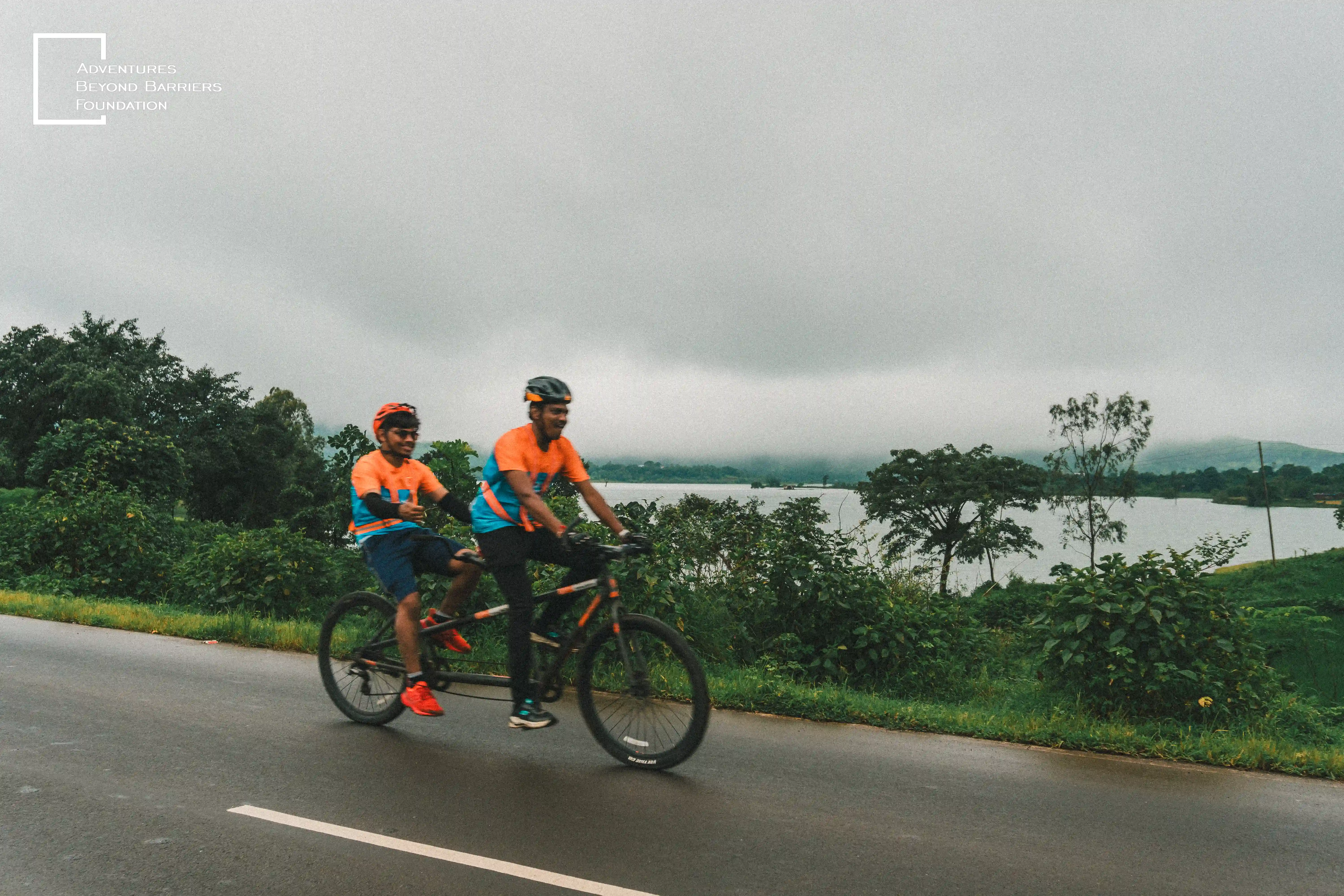 Inclusive tandem cycling — ABBF participants