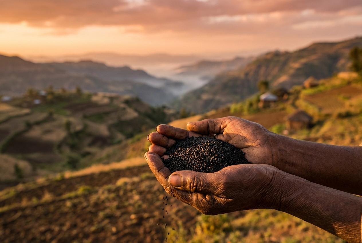 Ethiopian Highlands where Nigella sativa produces the highest thymoquinone concentration