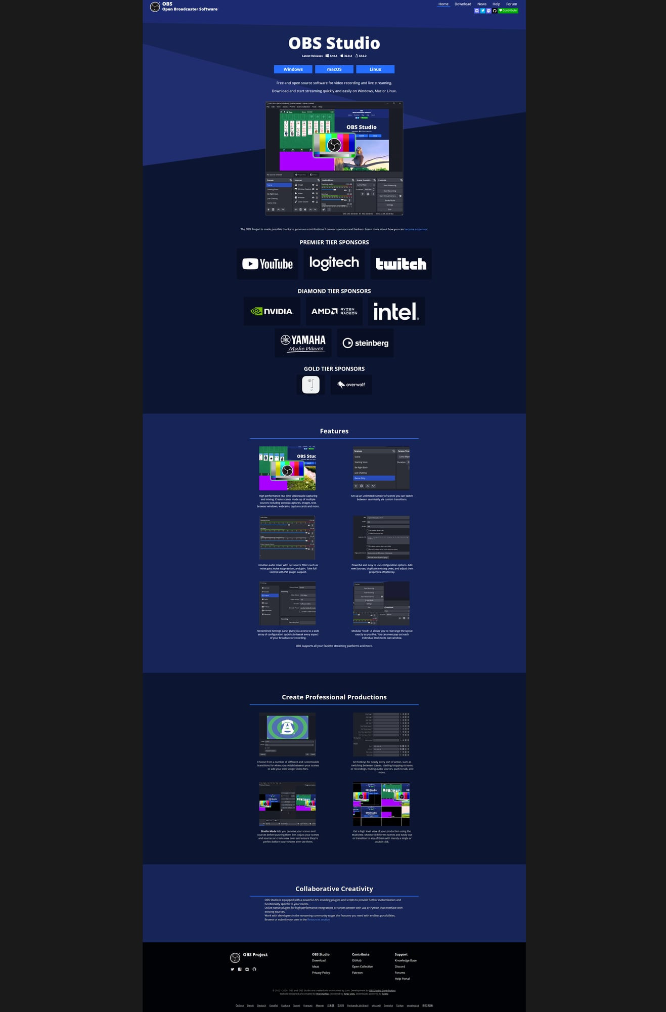 OBS Studio 공식 사이트