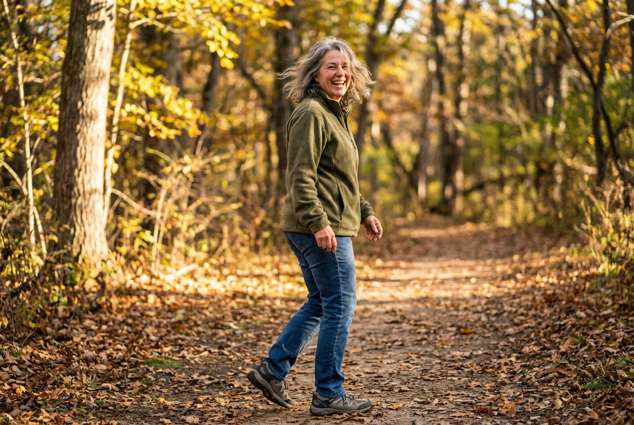 Woman feeling clear, present, and restored