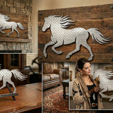 Horse Wall Art Mounted Wood NO TEXT