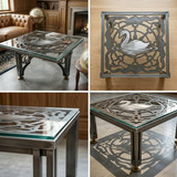 Square Metal Table Goose