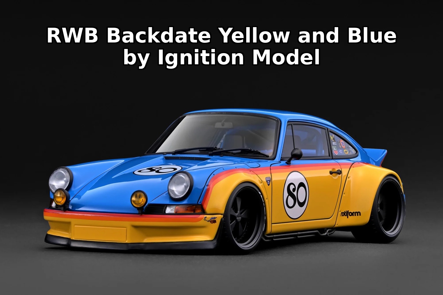 RWB Backdate Yellow and Blue Enters Ignition Model 1:18 Resin Series