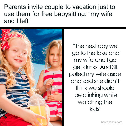 brother family vacation wants free babysitter.jpg