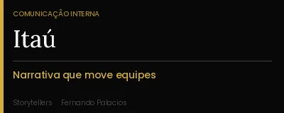 Itaú — Case de storytelling corporativo