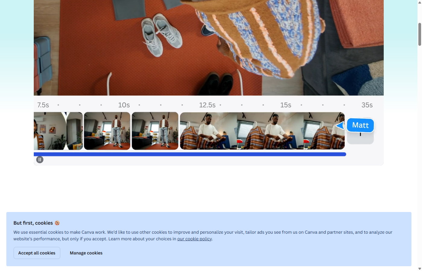 Canva 동영상 편집기 기능