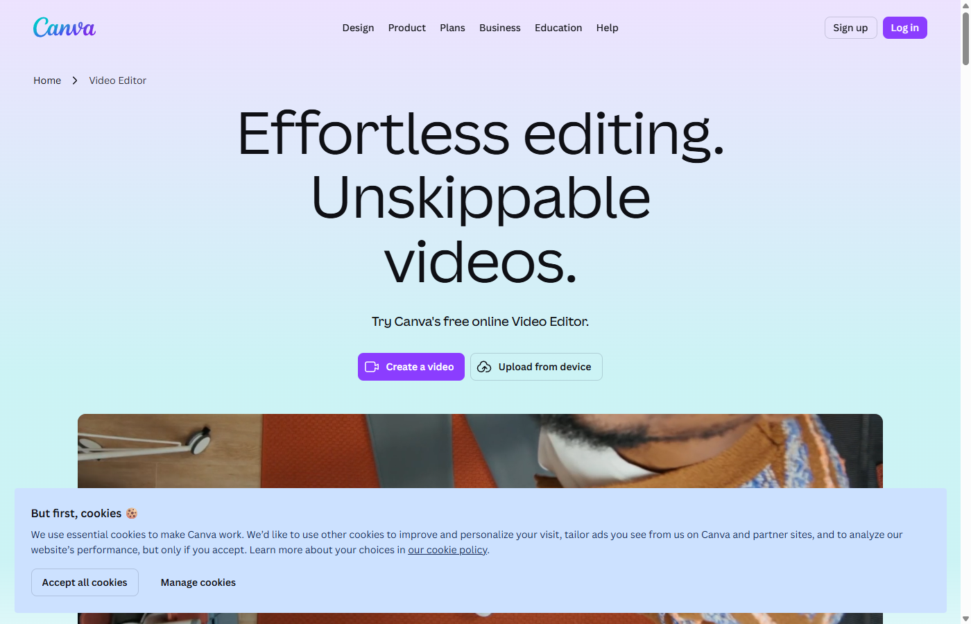 Canva 동영상 편집기